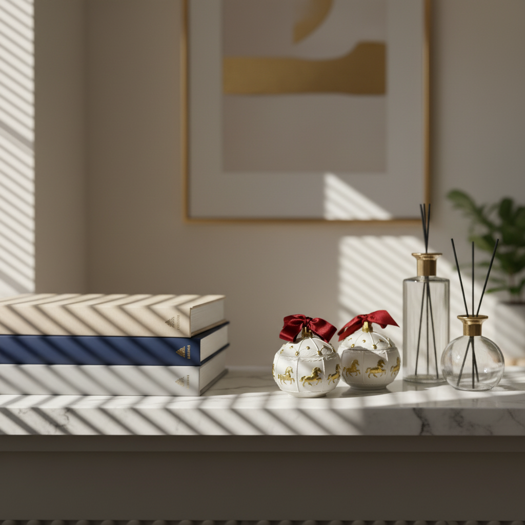 Christmas Carousel Bauble Candle