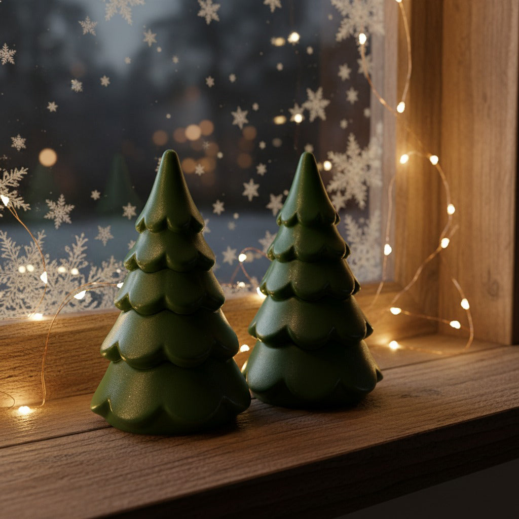 Multi-layer candle tree with three fragrances and decorative top.