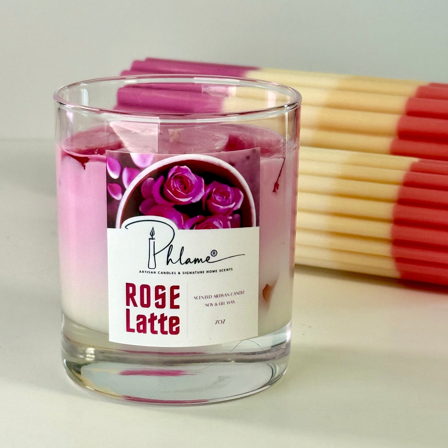 Rose Latte Candle
