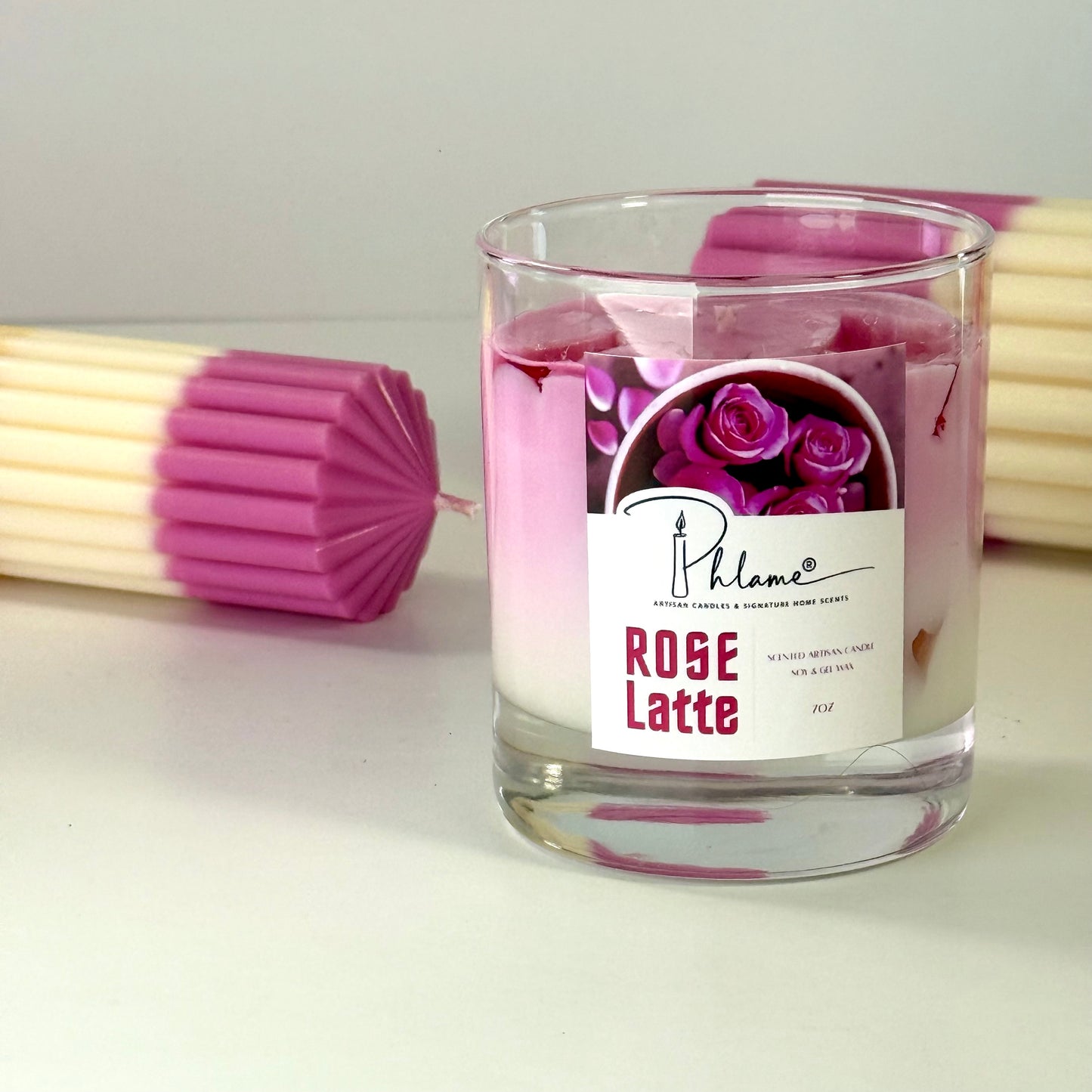 Rose Latte Candle