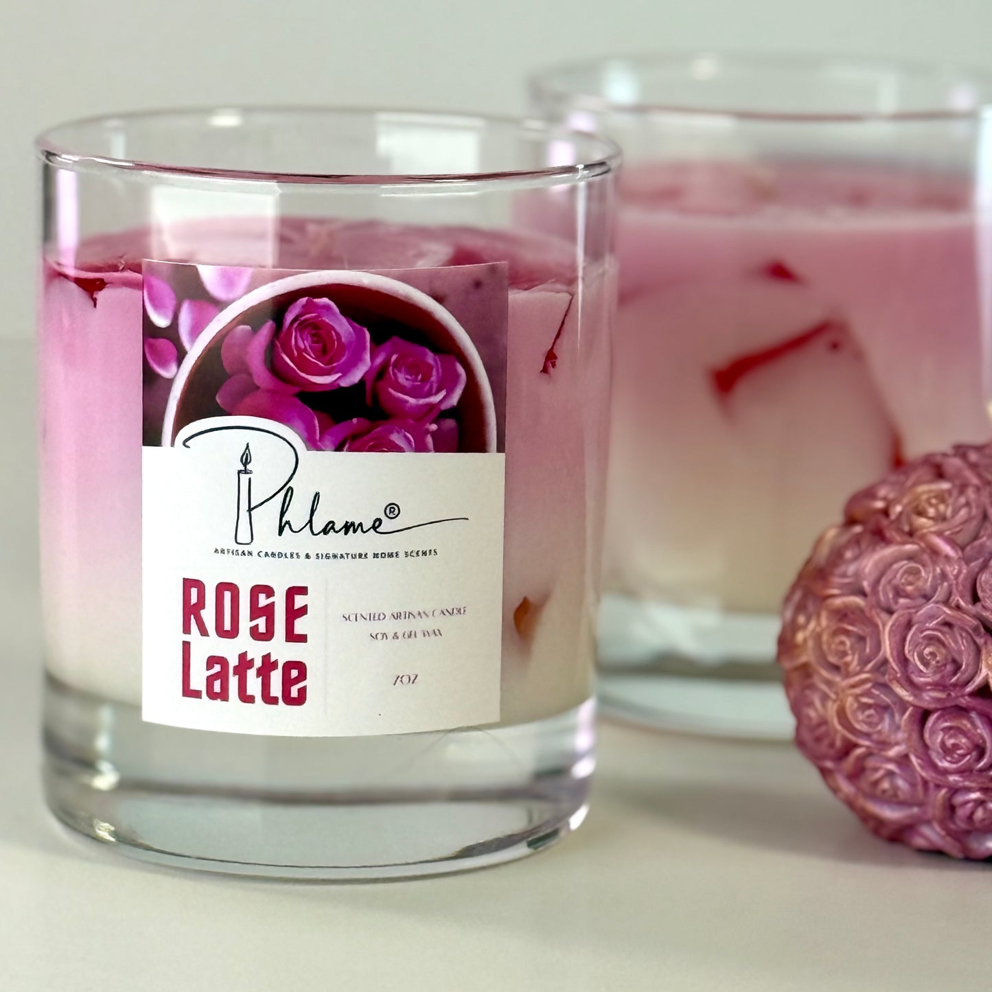 Rose Latte Candle