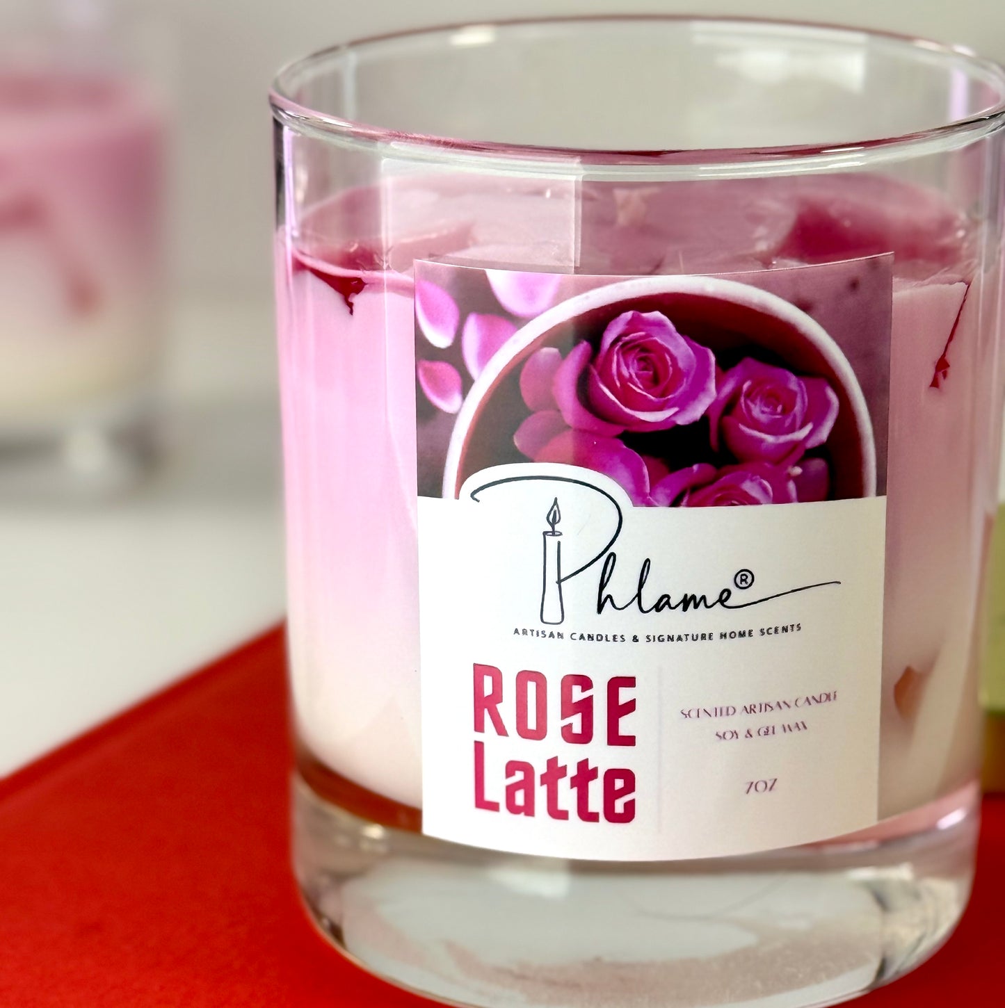 Rose Latte Candle