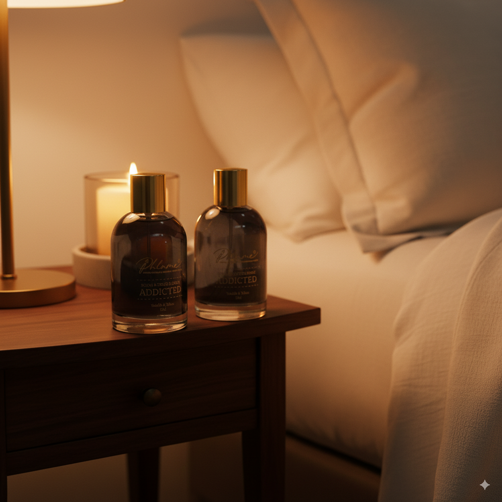 Spiced room and textile spray with cardamom, nutmeg and basil notes.