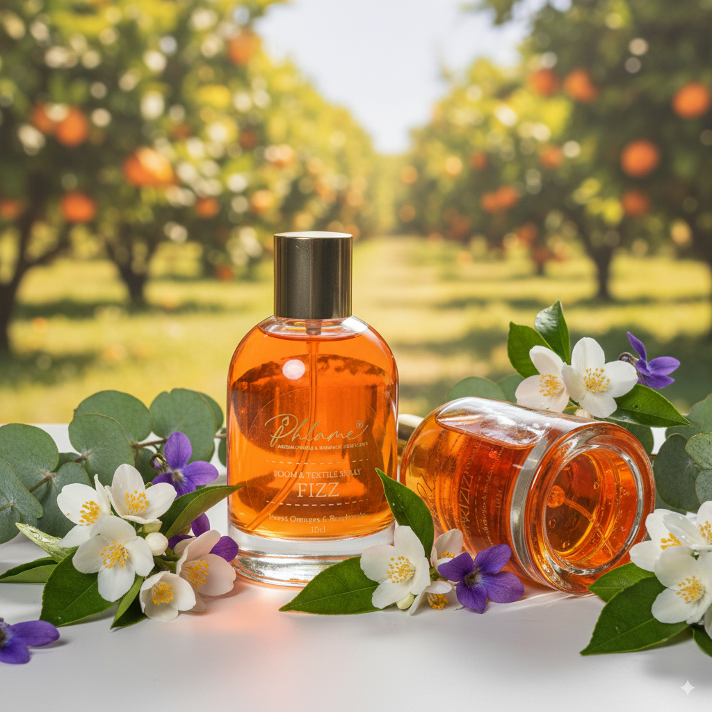 Sweet and zesty room and textile spray, handmade in the UK
