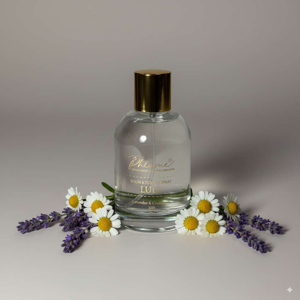 Eco-friendly handcrafted lavender and chamomile room & textile spray.