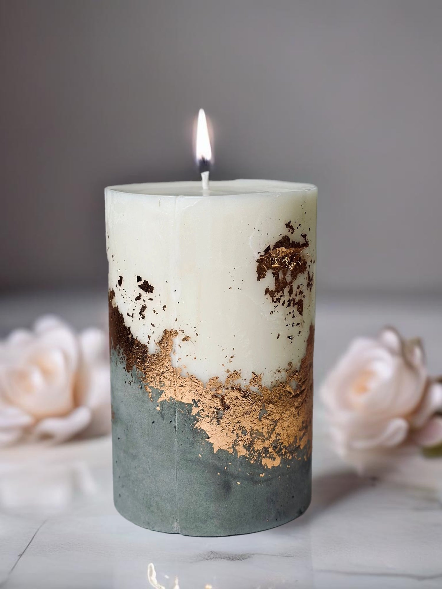 Interior stone candle