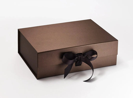 A4 Deep Bronze Folding Gift Box