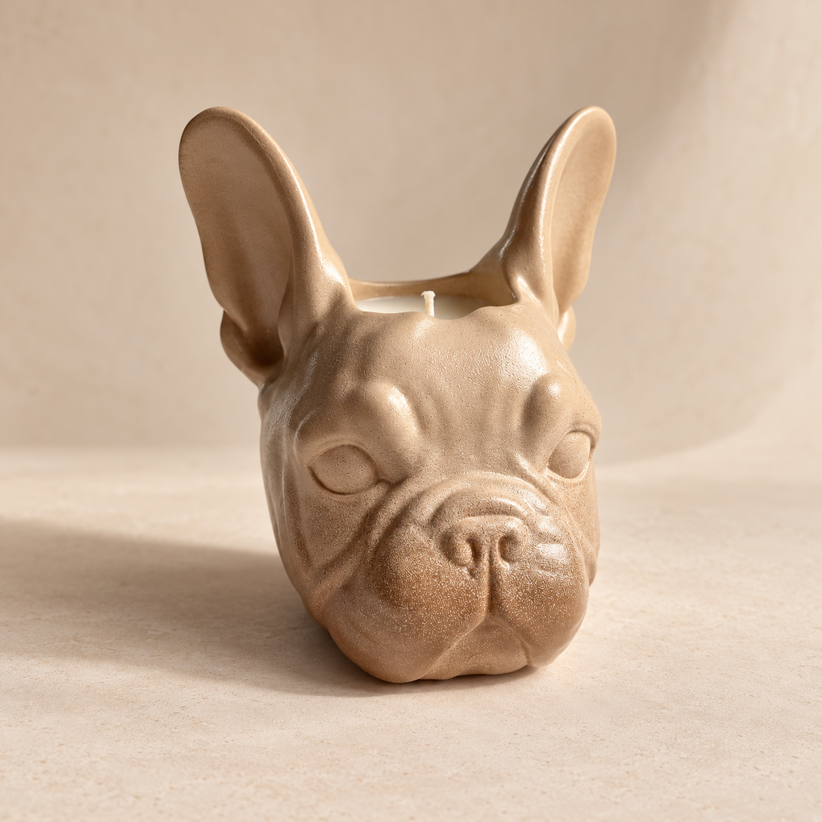 French bulldog shaped candle 