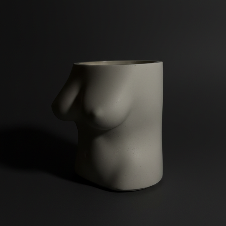🖤 Torso Candle Jar - Handmade Sculptural Design