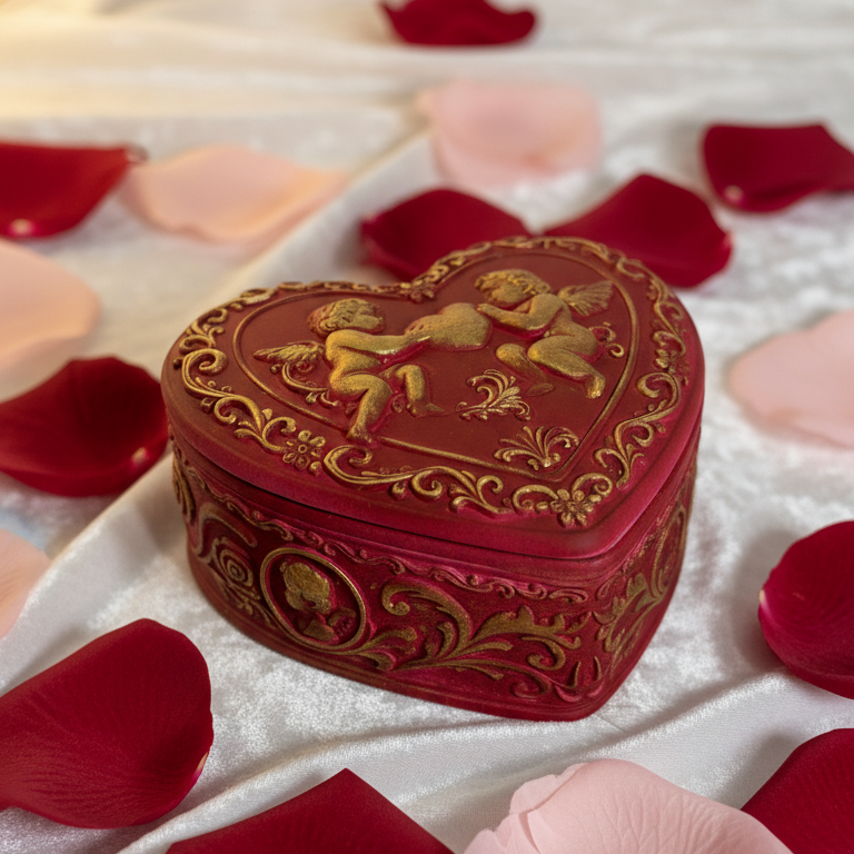❤️ Heart Candle Box - Handmade Decorative Candle