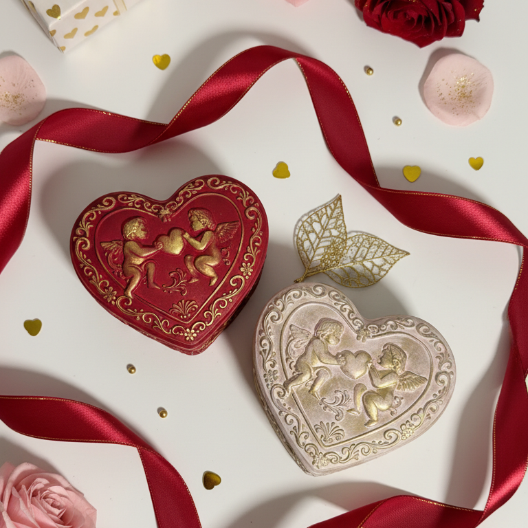 ❤️ Heart Candle Box - Handmade Decorative Candle