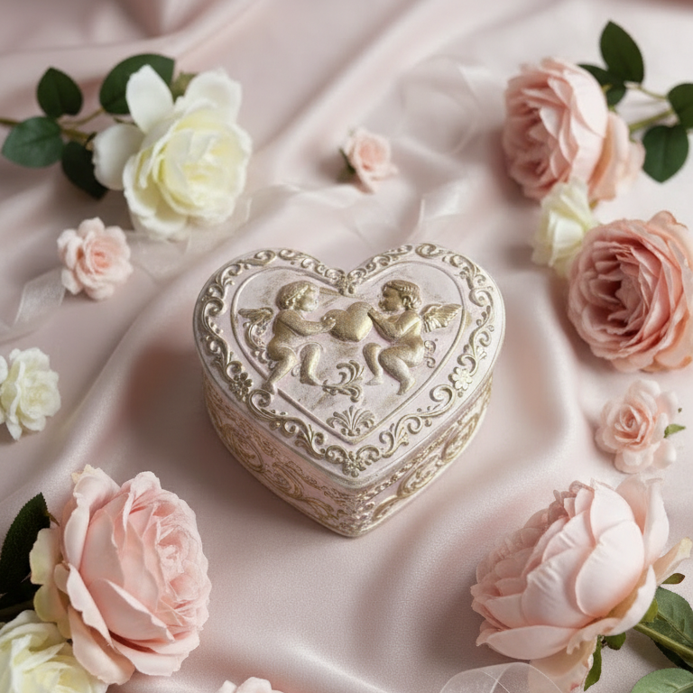 ❤️ Heart Candle Box - Handmade Decorative Candle