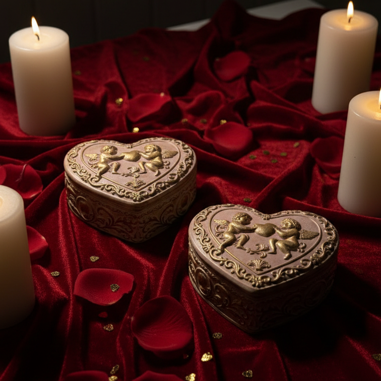 ❤️ Heart Candle Box - Handmade Decorative Candle