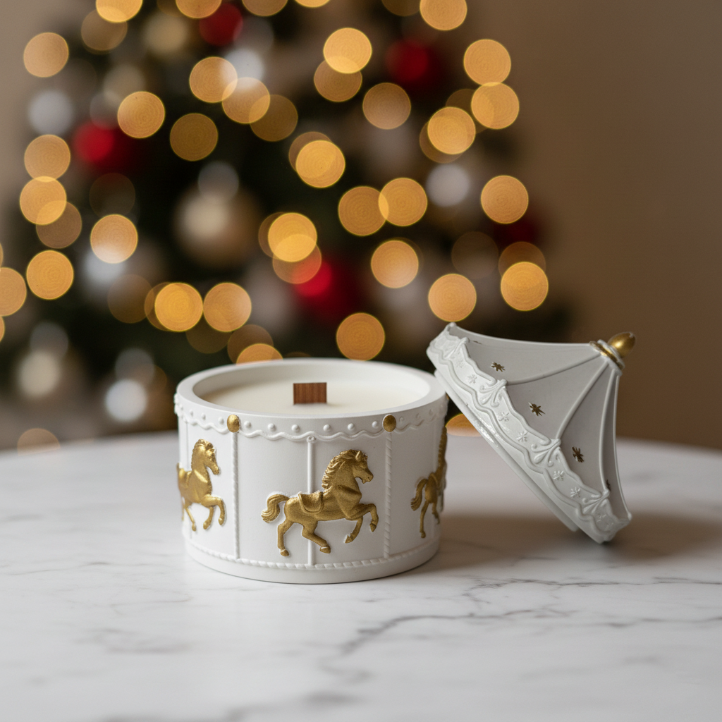 Christmas Carousel Candle