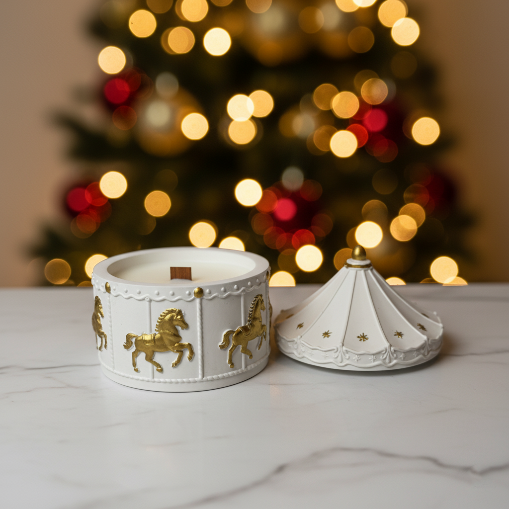 Christmas Carousel Candle