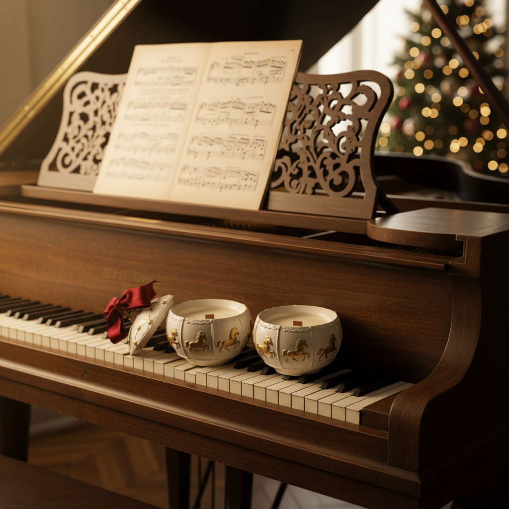 Christmas Carousel Bauble Candle