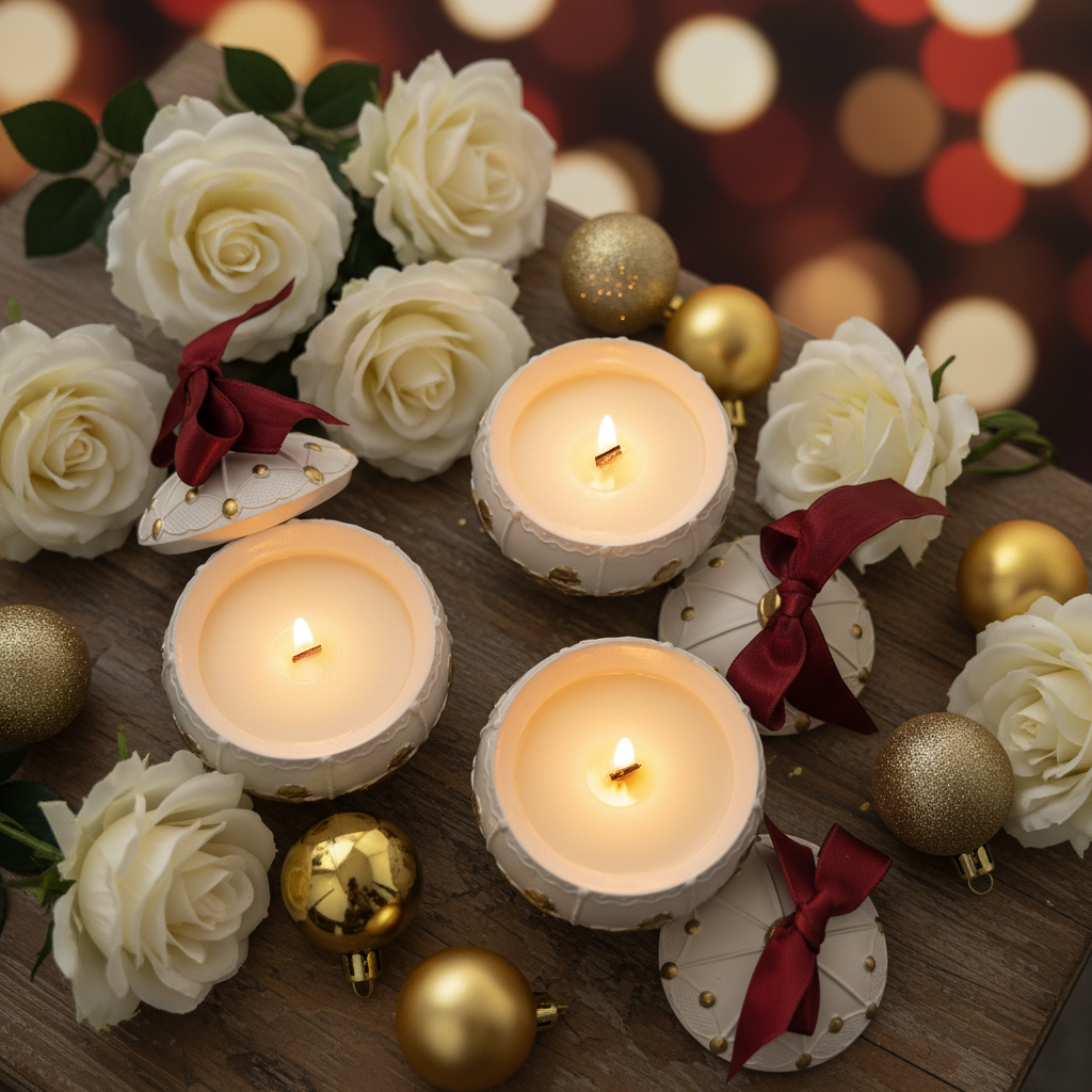 Christmas Carousel Bauble Candle