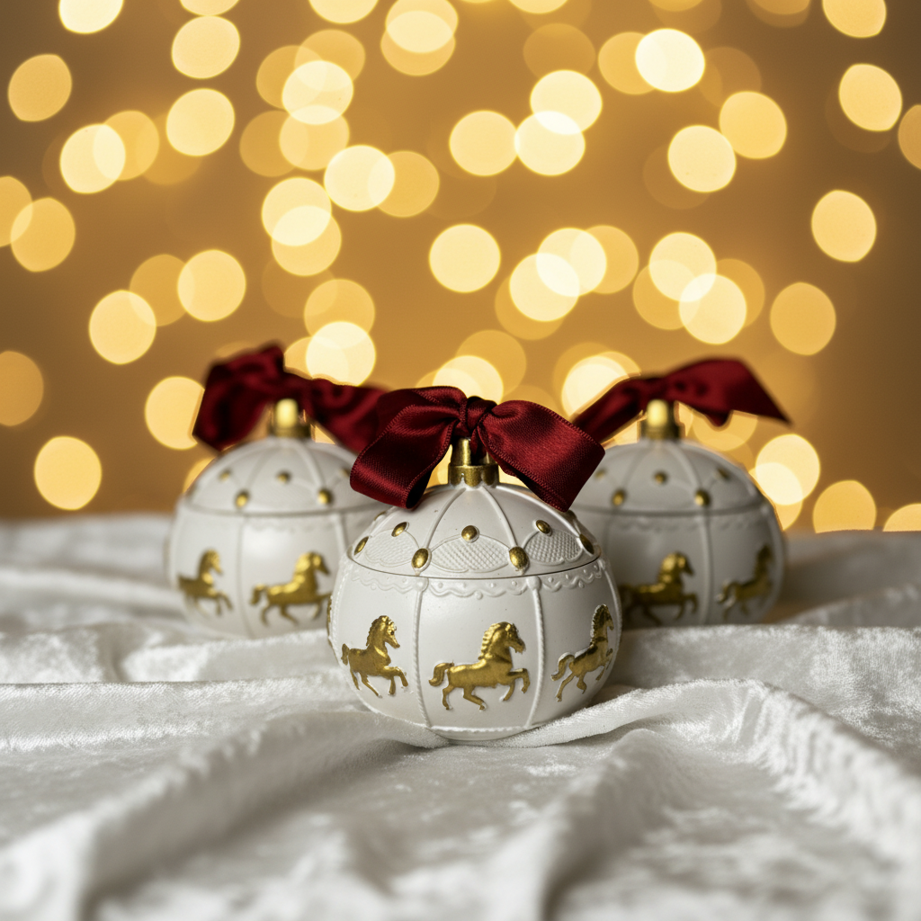 Christmas Carousel Bauble Candle