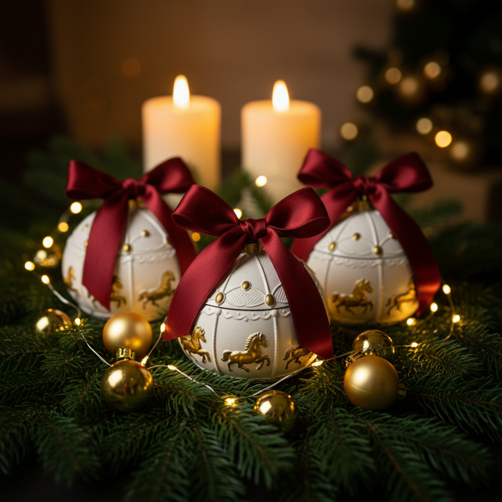 Christmas Carousel Bauble Candle