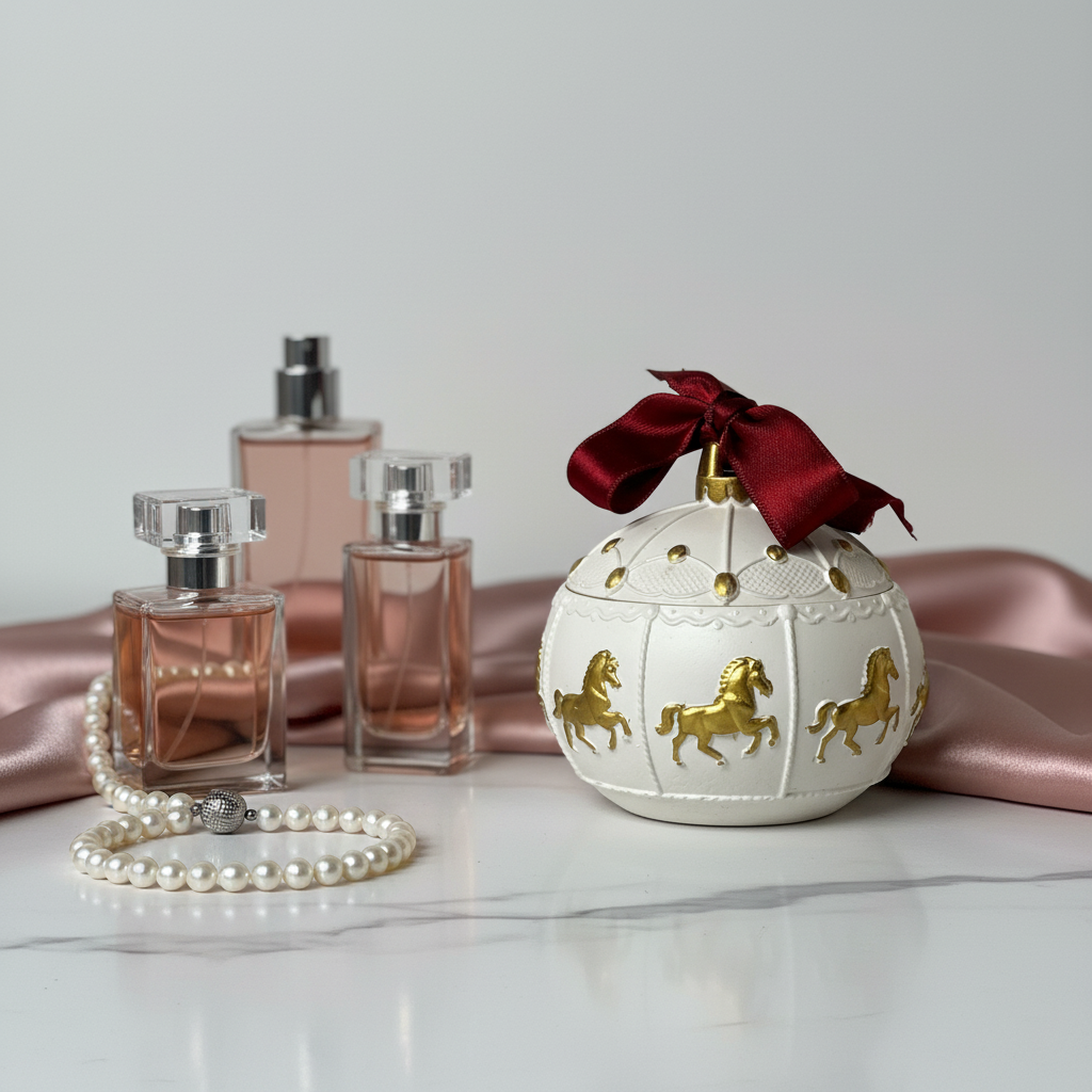 Christmas Carousel Bauble Candle