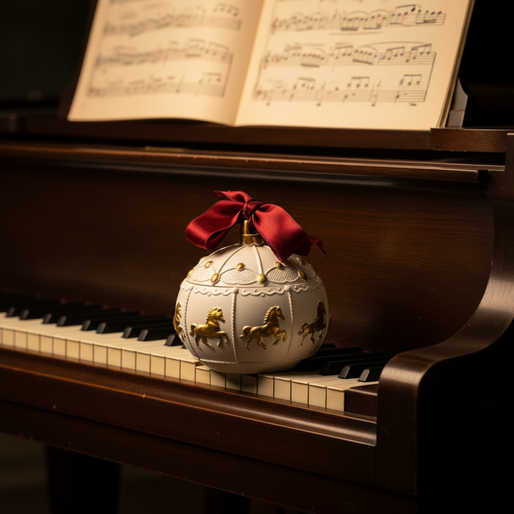 Christmas Carousel Bauble Candle