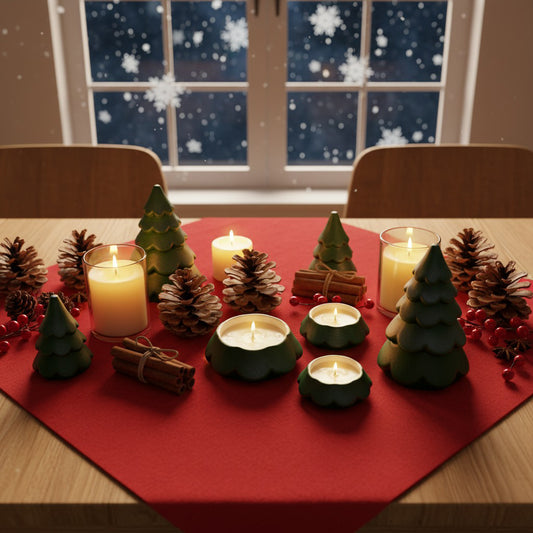 Handmade festive candle tree – unique gift idea for Christmas.