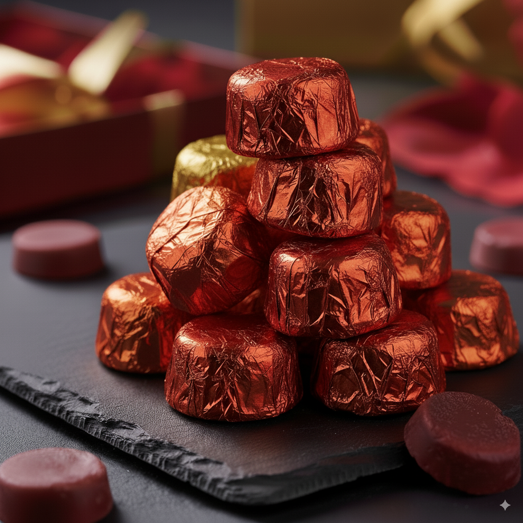 Premium soy wax melts UK – foil wrapped, glitter shimmer, eco-conscious packaging