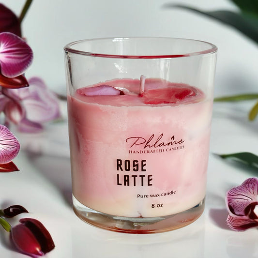 Rose Latte Fragranced Candle