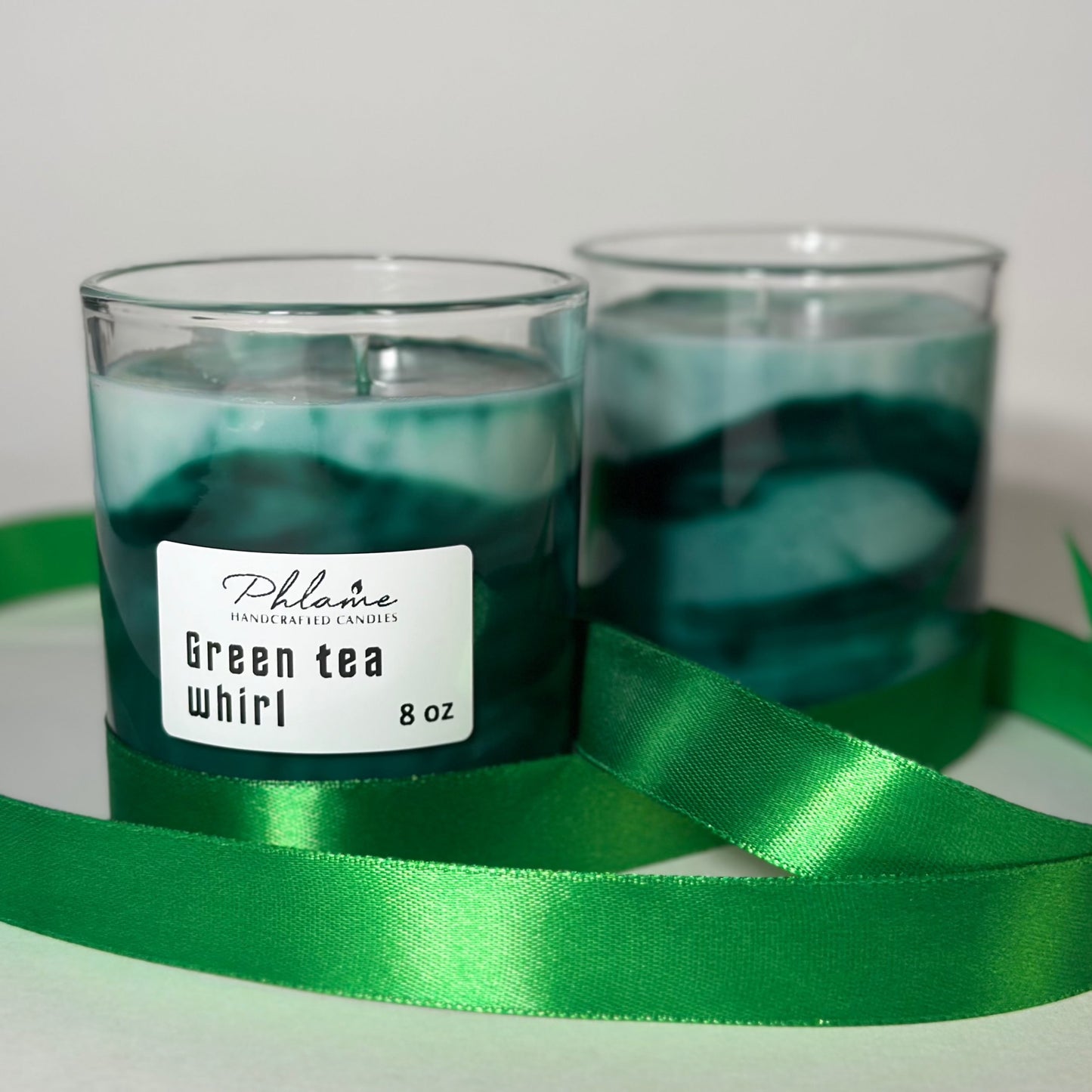 GREEN TEA WHIRL fragranced candle