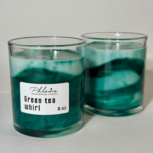 GREEN TEA WHIRL fragranced candle