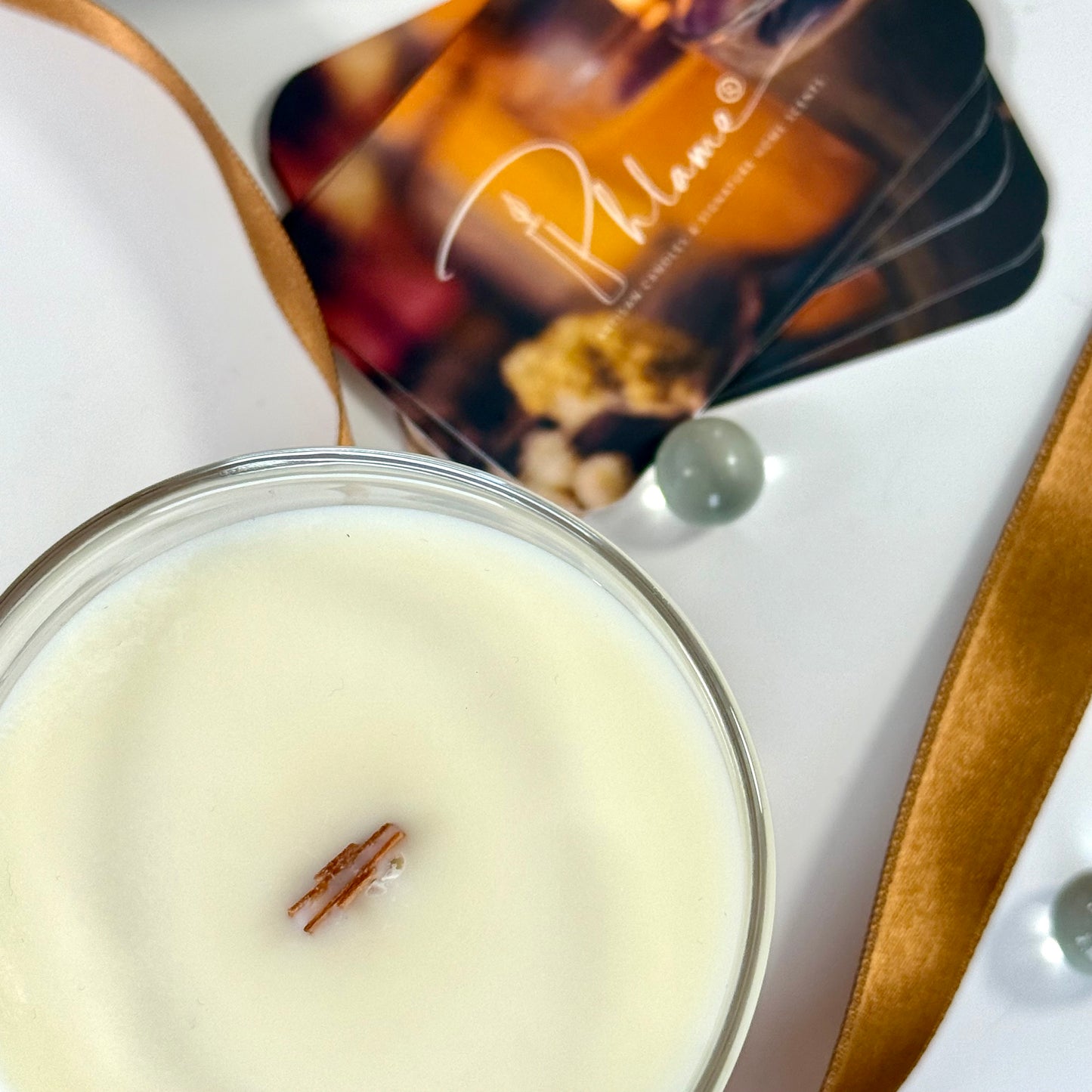 Radiant Cherry candle with shimmering red wax and gift-ready presentation.