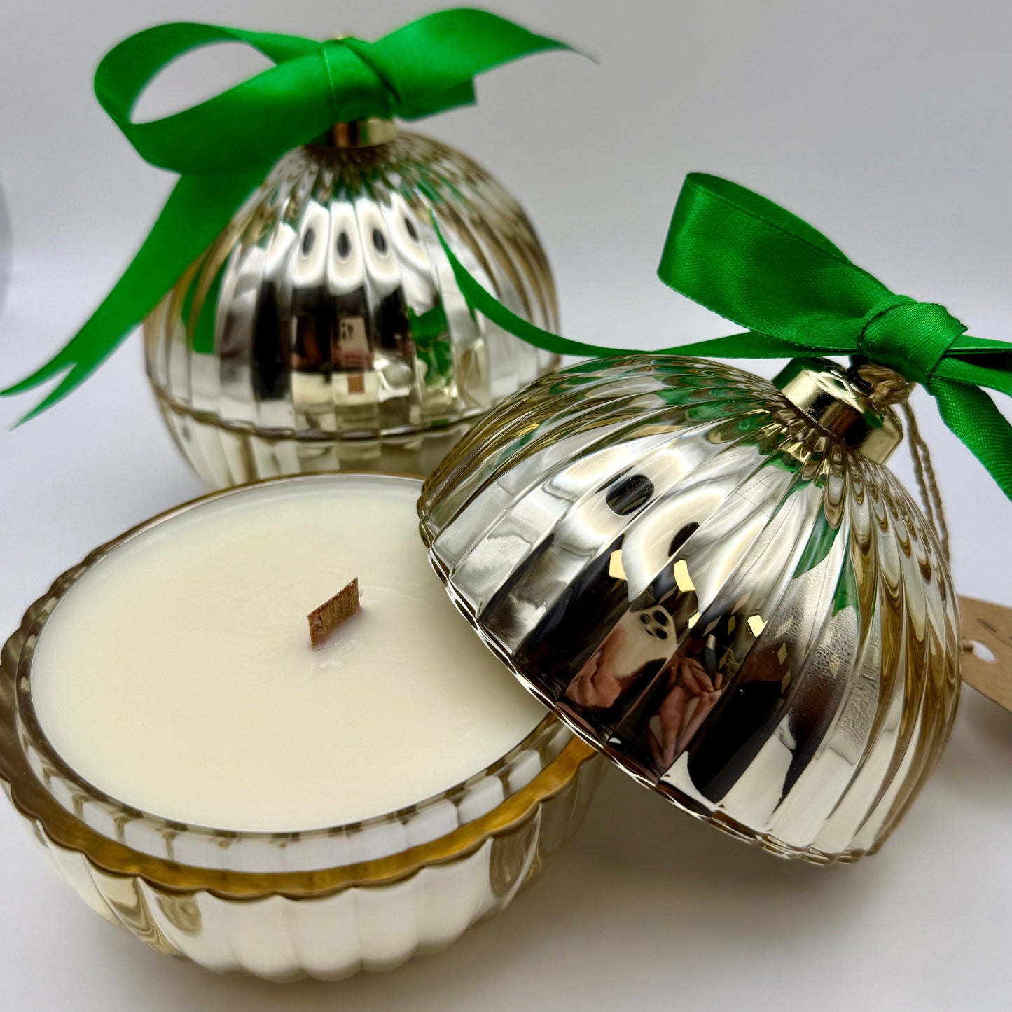 Holiday Christmas Bauble Candle. Coco Madam Scent