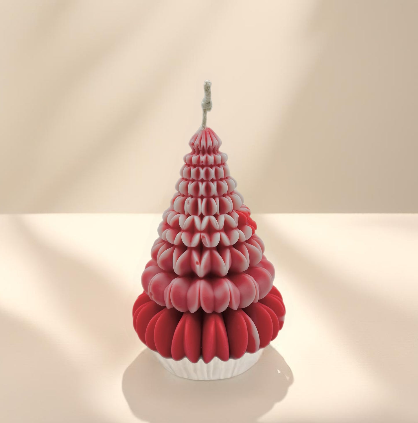 Snow Blossom Christmas Tree Candle