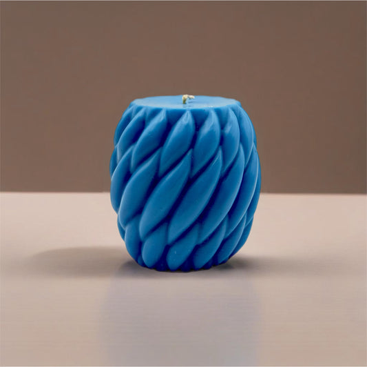 Twisted Rope Candle Small - Decorative Handmade Candle for Home Decor