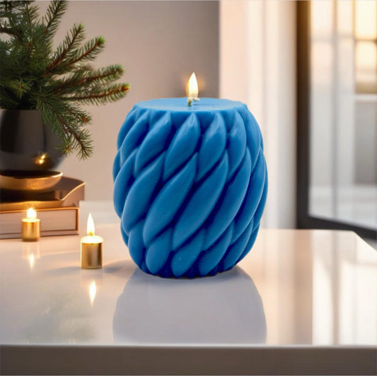 Twisted Rope Candle Extra Large - Decorative Handmade Candle for Home Decor