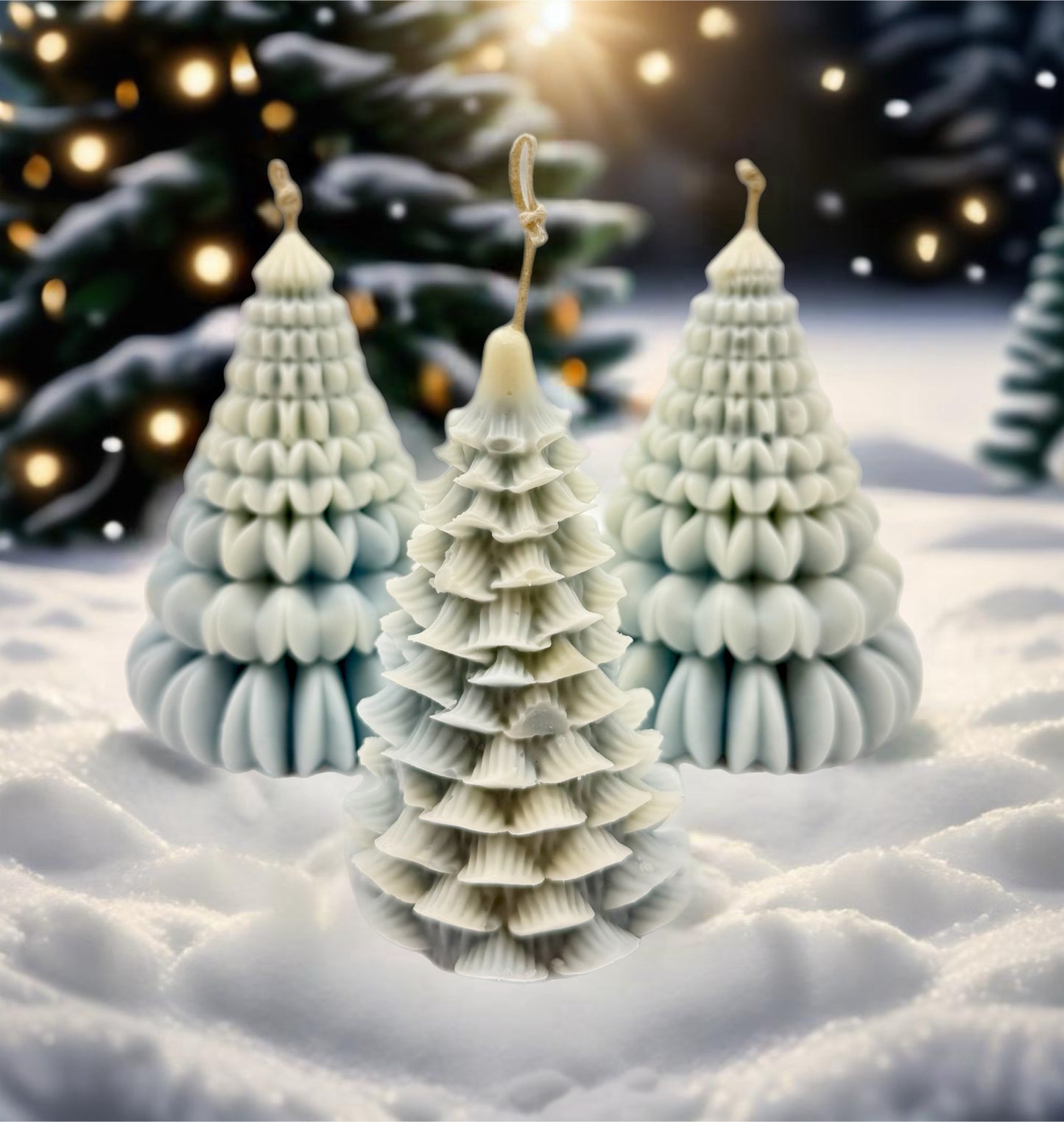 Winter Wonderland Tree Candle