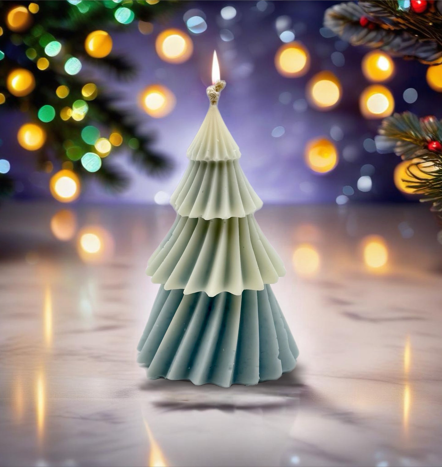 Layered Fir Tree Candle L