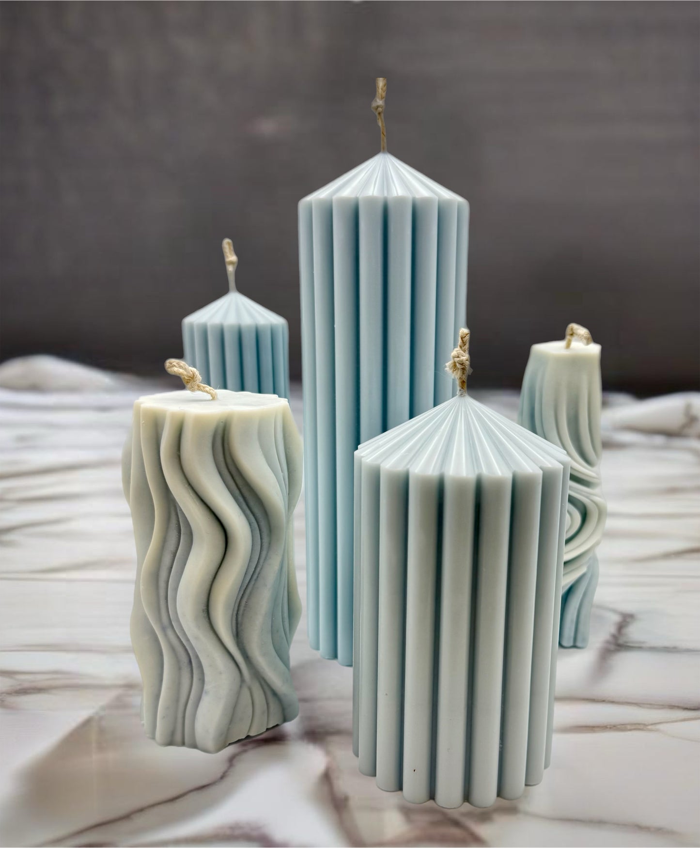 Chunky Fluted Pillar Candle