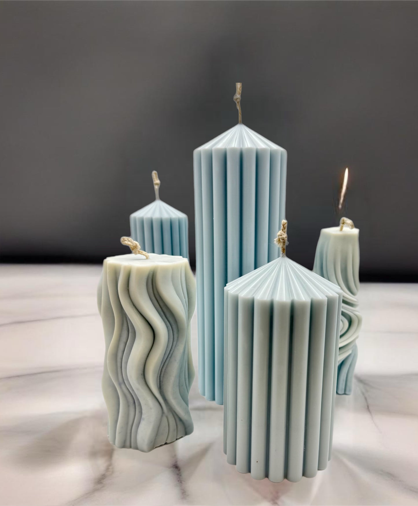 Chunky Fluted Pillar Candle