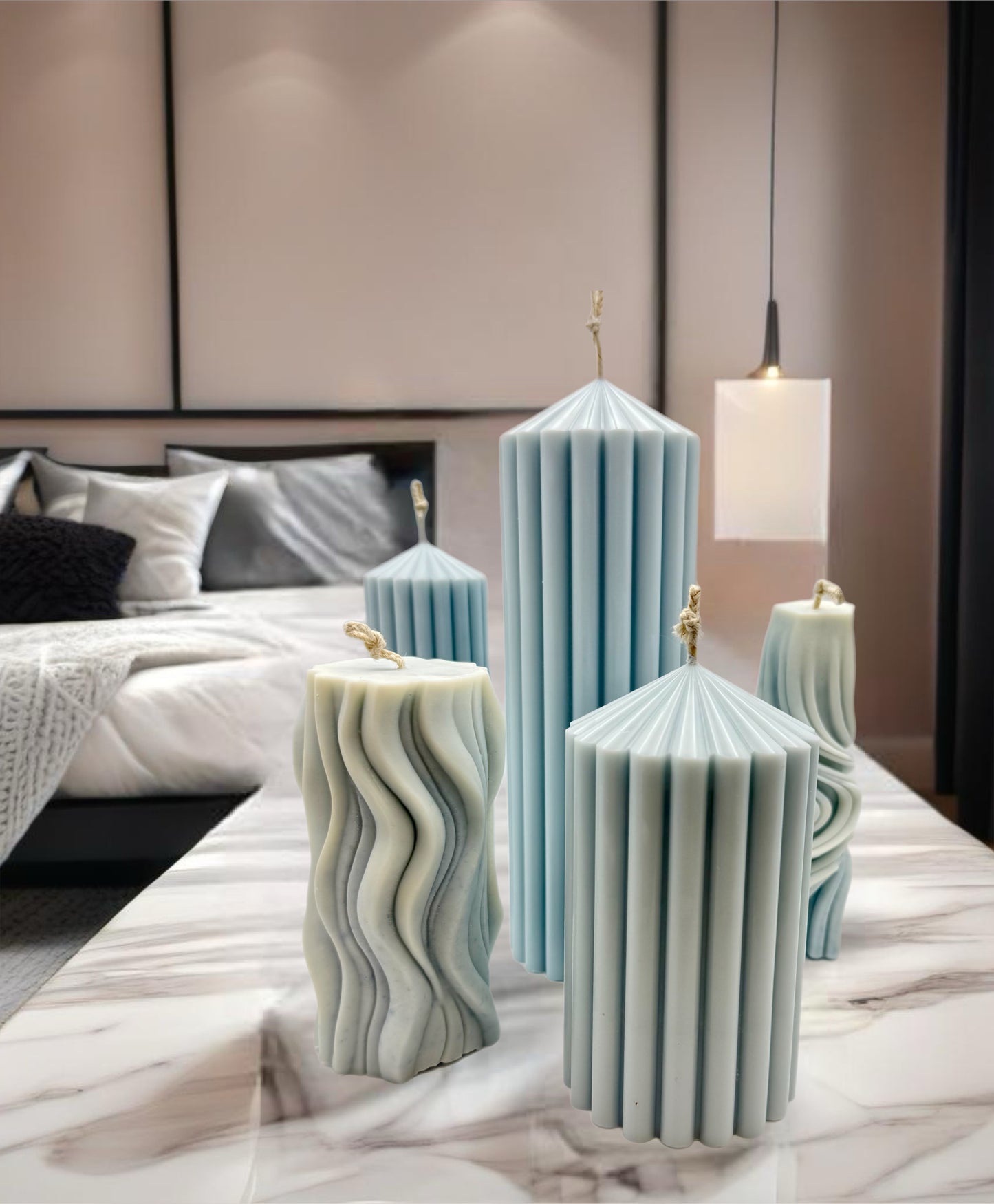 Chunky Fluted Pillar Candle