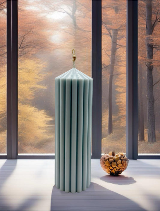 Tall Fluted Pillar Candle