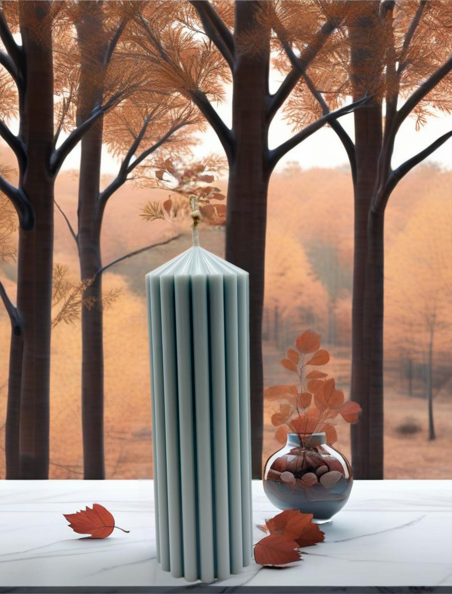 Grace Fluted Pillar Candle