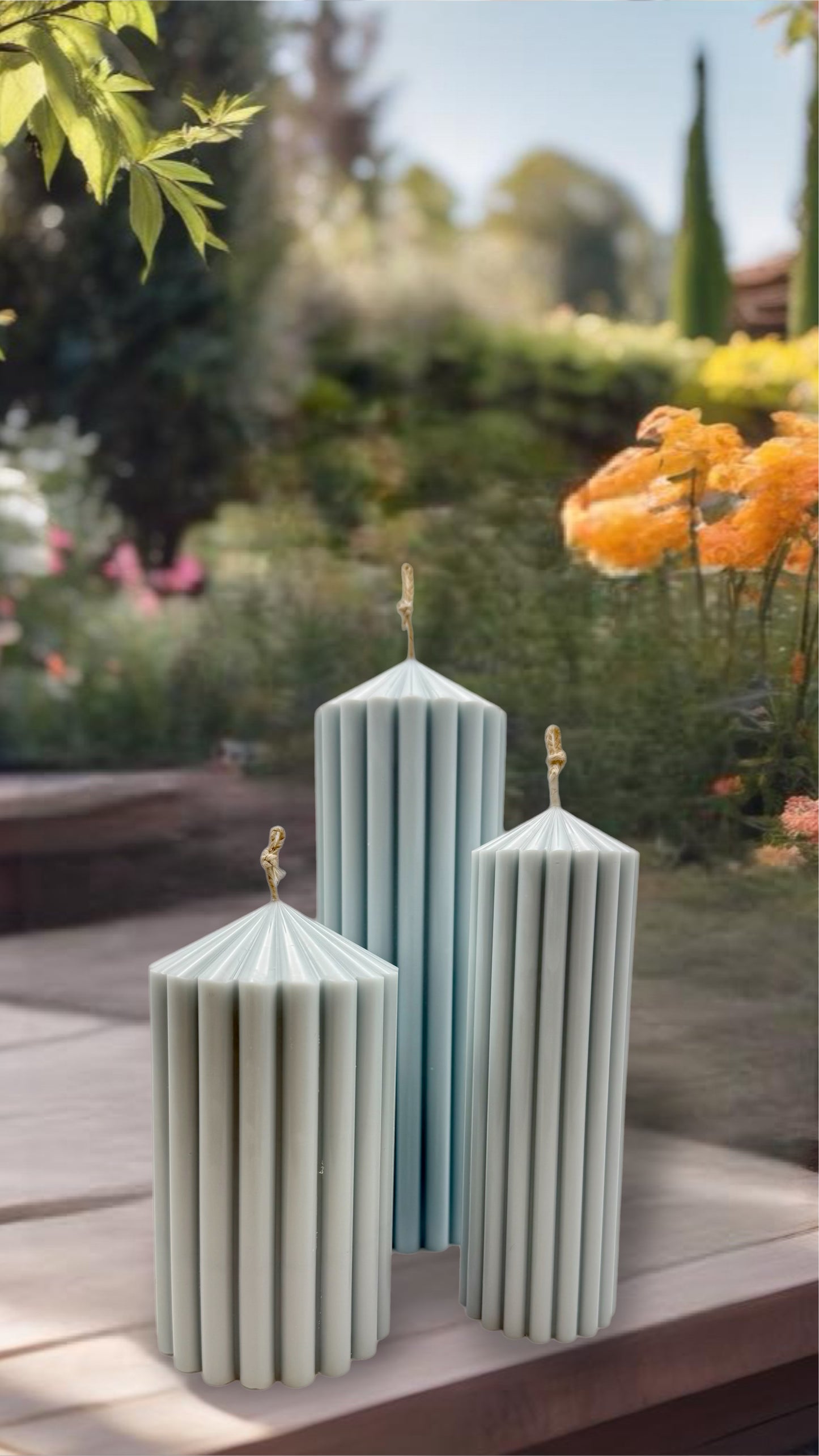 Chunky Fluted Pillar Candle