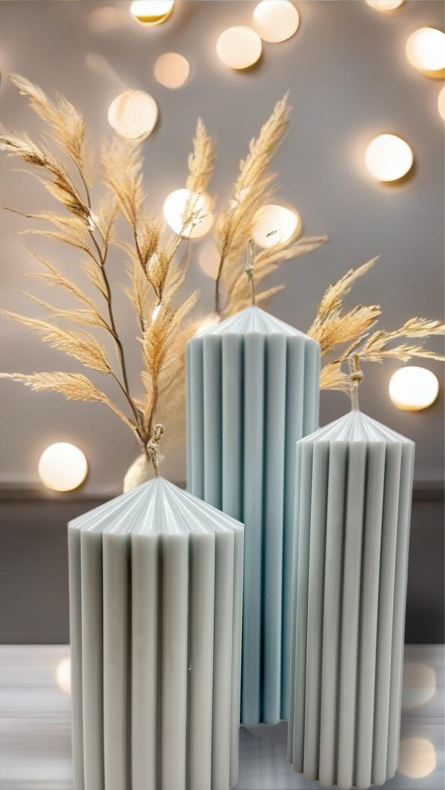 Chunky Fluted Pillar Candle